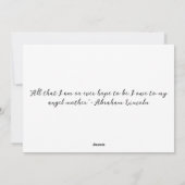 Carte de voeux Mère & Fille pour la Fête des Mères (Dos)