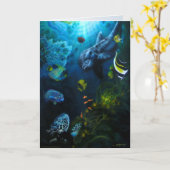 Carte de voeux Mère Ocean (Fleur jaune)