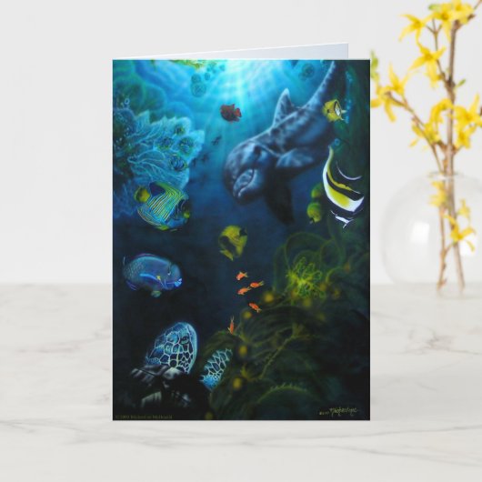 Carte de voeux Mère Ocean (Fleur jaune)