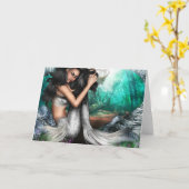 Carte de voeux Mermaid Allure (Fleur jaune)