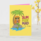 Carte de voeux Mermaid d'été (Fleur jaune)
