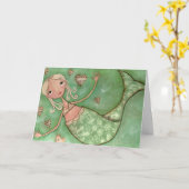 Carte de vœux Mermaid Hugs (Fleur jaune)