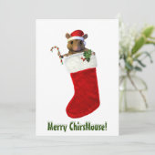 Carte de vœux Merry ChrisMouse à plat (Debout devant)