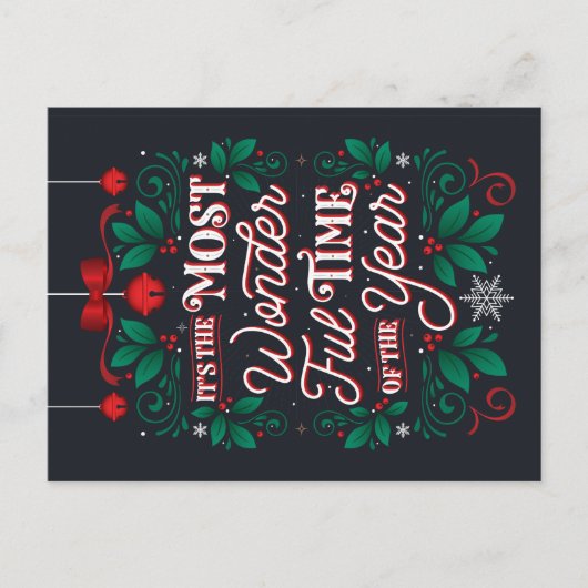 Carte de vœux merveilleuse période de l'année (Devant)