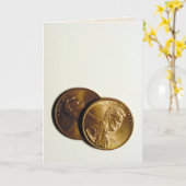 carte de voeux "mes deux cents" (Fleur jaune)