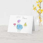 Carte de voeux Mes rêves (Fleur jaune)