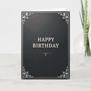 Carte de vœux métallique élégante pour anniversair