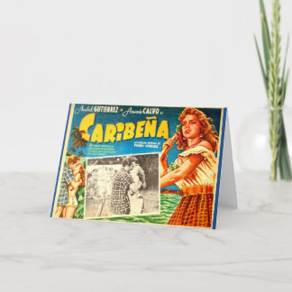 Carte de voeux mexicaine vintage d'affiche de film