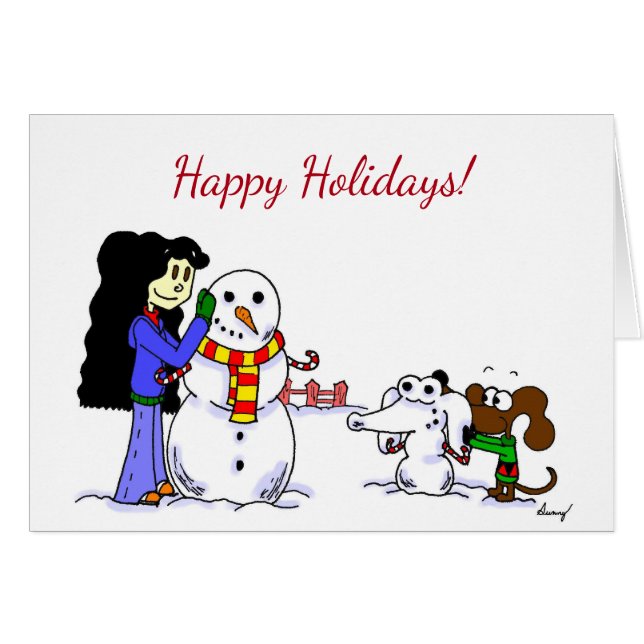 Carte de voeux Midge "Happy Holidays" - Personnali (Devant horizontal)
