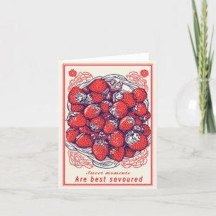 Carte de voeux mignon Moments sucrés fraise