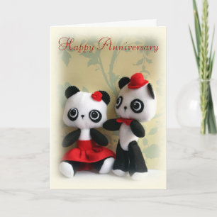 Carte de voeux mignonne d'anniversaire de couples