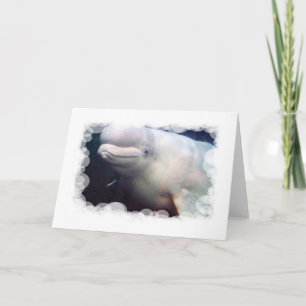 Carte de voeux mignonne de baleine de beluga