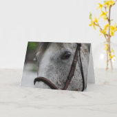 Carte de voeux mignonne de cheval d'Appaloosa (Fleur jaune)