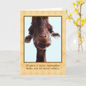 Carte de voeux mignonne de girafe (Fleur jaune)