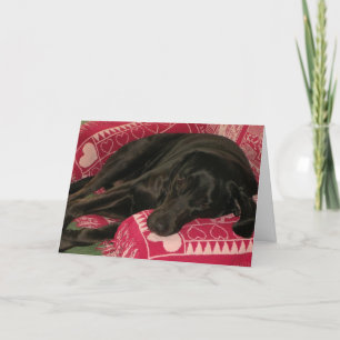 Carte de voeux mignonne de "Mlle You" de chien