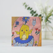 Carte de voeux mignonne de Pâques (Debout devant)