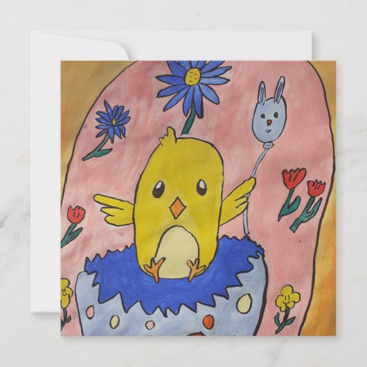 Carte de voeux mignonne de Pâques (Devant)