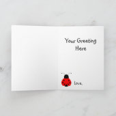 Carte de voeux mignonne de Valentine de coccinelle (Intérieur)