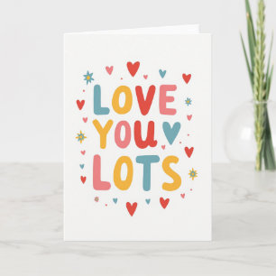 Carte de vœux mignonne Je t'aime beaucoup