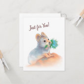 Carte de vœux mignonne - Juste pour vous (Devant/Arrière en situation)