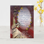 Carte de voeux militaire de maison d'accueil de (Fleur jaune)