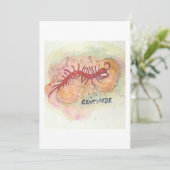 Carte de vœux mille-pattes (Debout devant)