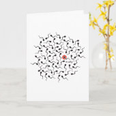 Carte de voeux mince de grossesse chanceuse (Fleur jaune)