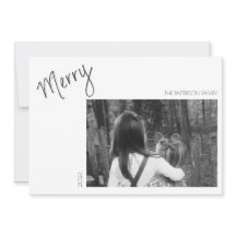 Carte de vœux minimale - Joyeuses Fêtes manuscrite