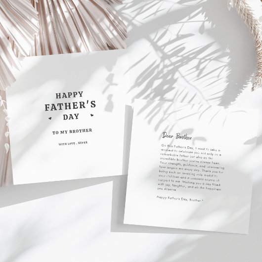 Carte de vœux minimale pour la fête des pères pour