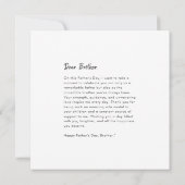 Carte de vœux minimale pour la fête des pères pour (Dos)