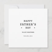 Carte de vœux minimale pour la fête des pères pour (Devant)