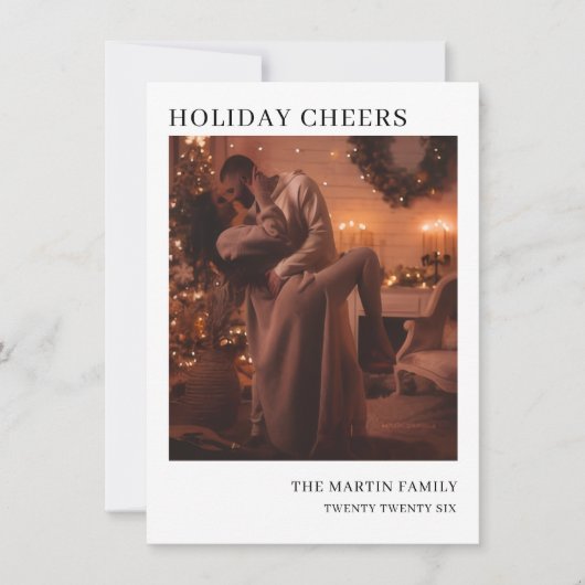 Carte de vœux minimale pour les fêtes (Devant)