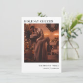 Carte de vœux minimale pour les fêtes (Debout devant)