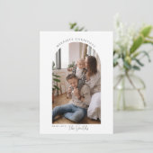 Carte de voeux minimaliste Arch Joyeux Noël (Debout devant)