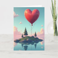 Carte de vœux minimaliste cœur serein
