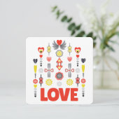 Carte de voeux minimaliste d'amour éternel (Debout devant)