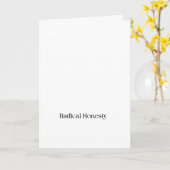 Carte de vœux minimaliste d'honnêteté radicale (Fleur jaune)