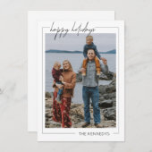 Carte de voeux minimaliste Joyeux Noël (Devant / Derrière)