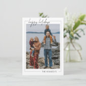 Carte de voeux minimaliste Joyeux Noël (Debout devant)