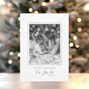 Carte de vœux Minimaliste Joyeux Noël Fa La La