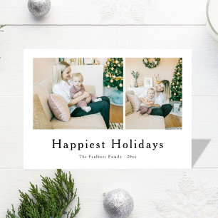 Carte de vœux minimaliste moderne pour famille Joy