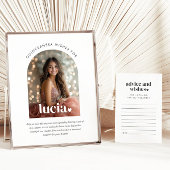 Carte de voeux minimaliste moderne Quinceañera