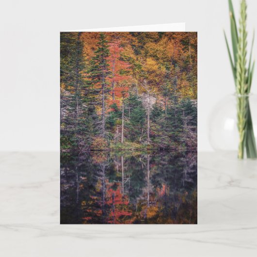 Carte de voeux miroir d'automne (Devant)