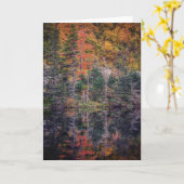 Carte de voeux miroir d'automne (Fleur jaune)