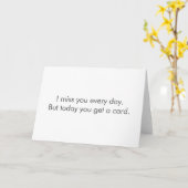Carte de voeux Miss You (Fleur jaune)