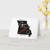 Carte de voeux Missouri Solar Eclipse (Fleur jaune)