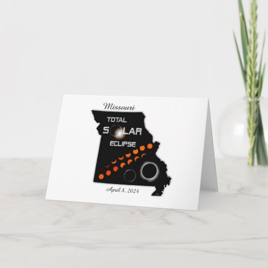 Carte de voeux Missouri Solar Eclipse (Devant)