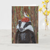 Carte de voeux Mister Finch (Fleur jaune)