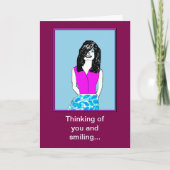 Carte de voeux Mlle Vous Sourire (Devant)