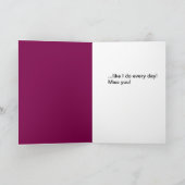 Carte de voeux Mlle Vous Sourire (Intérieur)